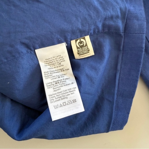 NWT Madewell-Double Breasted Crossover-Blue-100% Linen-Blazer-Oversized-S - Picture 9 of 13